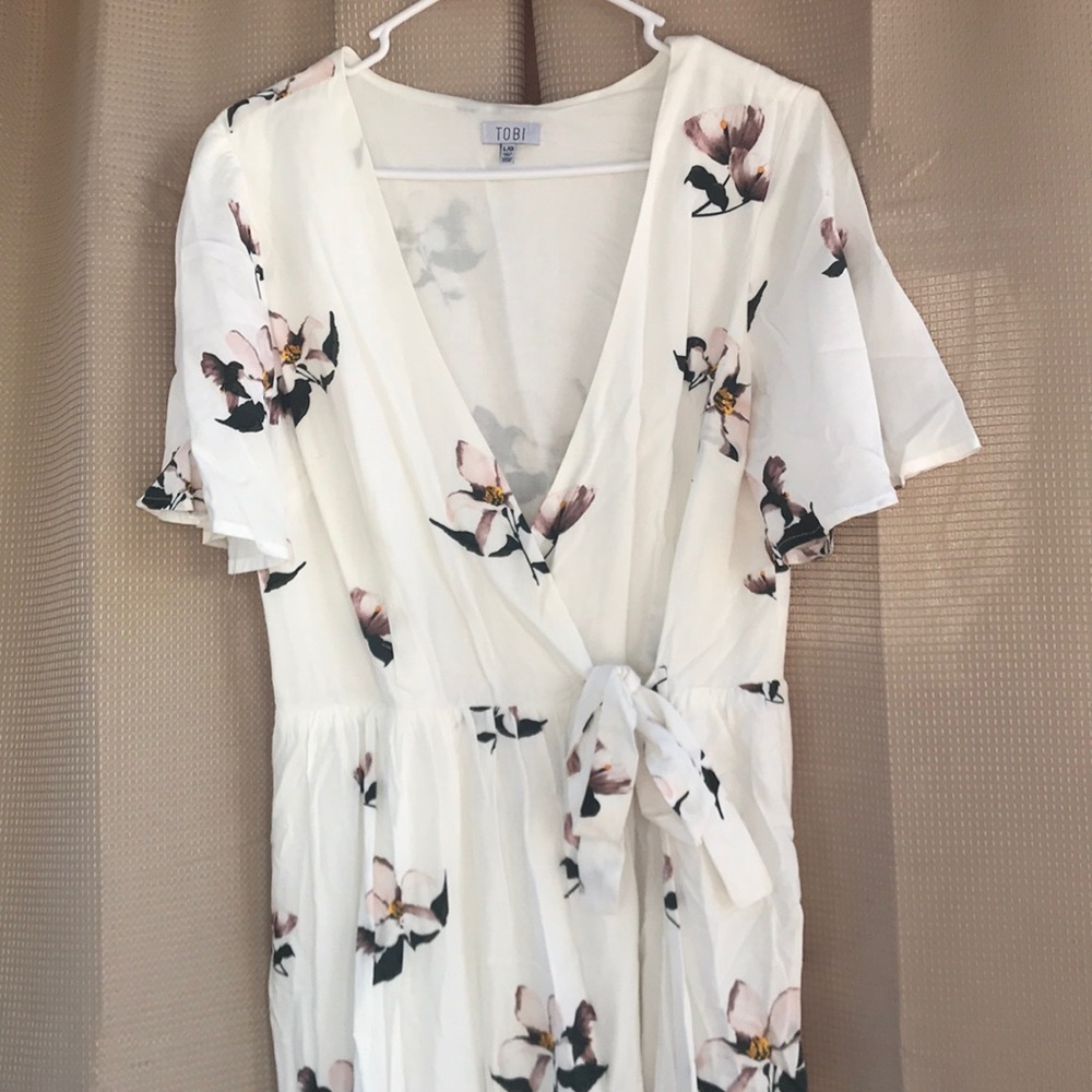Tobi Floral Maxi Wrap Dress